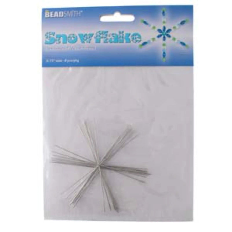 Wire snowflake forms: 3.75" dia., The Bead Smith, .8 mm diameter wire, 8 pcs. WS3