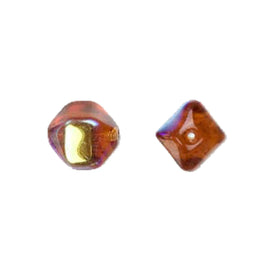 Topaz AB Czech Glass Beads: 12mm Oval, 4-Sided 8" Strand (18pcs)