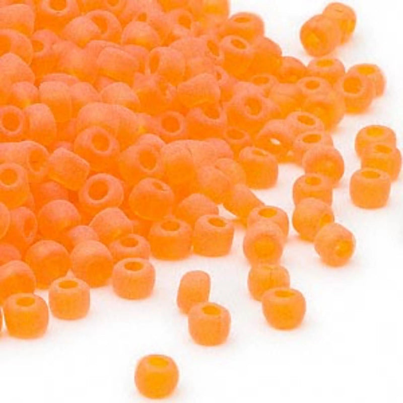 Matsuno Dyna-Mites Matte Orange Seed Beads: Size 6/0, 100g (Approx. 1700 beads)