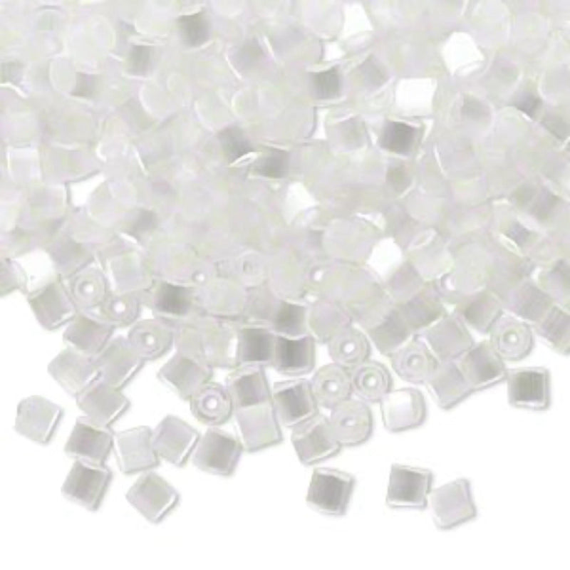 Silky Eggshell White Seed Beads 06-363: Size 6/0, Hex Cut Glass (20g)