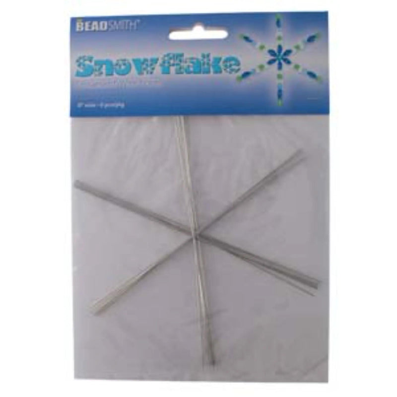 Wire snowflake forms: 6" dia., The Bead Smith, .8mm diameter wire, 6 pcs. WS6