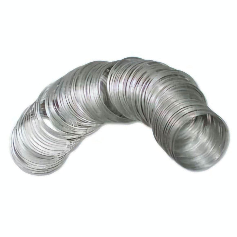 BRACELET memory wire: 2.25" dia., 22 gauge stainless steel, 1 oz., ~55 loops. Large bracelet memory wire