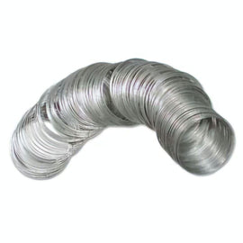 BRACELET memory wire: 2.25" dia., 22 gauge stainless steel, 1 oz., ~55 loops. Large bracelet memory wire