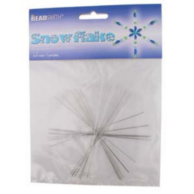 Wire snowflake forms: 4.5" dia. The Bead Smith, .8mm diameter wire, 7 pcs. WS4