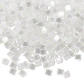Matsuno 06-363 Silky Eggshell White Seed Beads: Size 6/0 Hex Cut Glass, 100 Grams