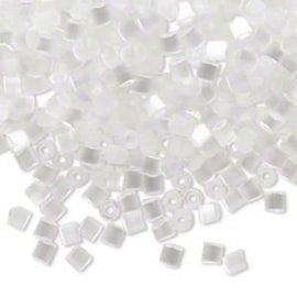 Matsuno 06-363 Silky Eggshell White Seed Beads: Size 6/0 Hex Cut Glass, 100 Grams