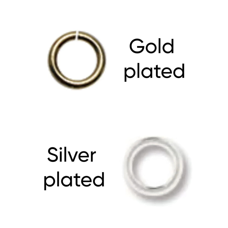 4mm Gold or Silver Plated Jump Rings, 24 Gauge (144 pcs)