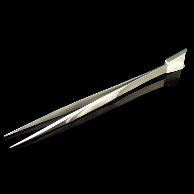 Scoop-n-Tweez combination bead scoop and fine tip tweezers by The Bead Smith. 7" long. TWSH