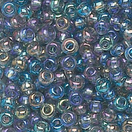 Preciosa Ornela Czech Glass Seed Beads: AB Black Diamond, Size 6/0, 100g, 41010