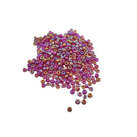 AB Transparent Ruby Red Seed Beads: Czech Preciosa Ornela Glass, Size 8/0 (100g)
