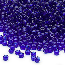 Miyuki 8/0 Glass Seed Beads: Transparent Cobalt Blue 8-9151, 100g