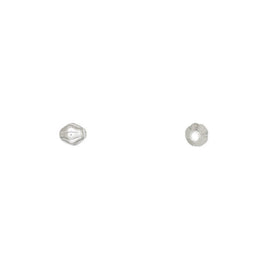 Silver Plated Brass Beads: 3mm Corrugated Bicone, 100 Pieces
