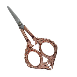 Peacock Embroidery Scissors: Rose Gold, Vintage Style, 5