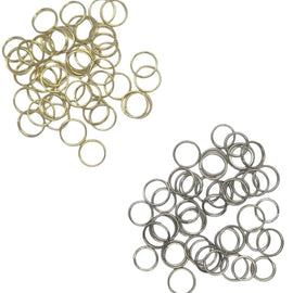9mm Gold or Nickel Plated Split Rings: Jewelry Links, Connectors, 50 or 100 pcs