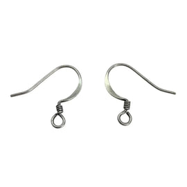 Antiqued Silver Plated Fishhook Ear Wires: Nickel Free, 18mm, 144 pcs