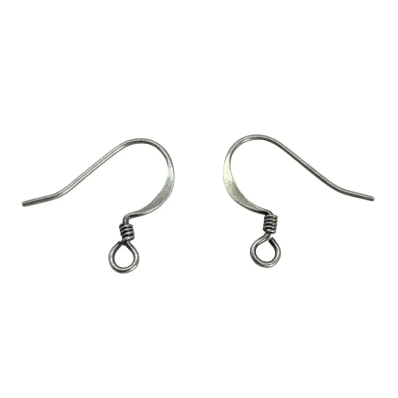 Antiqued Silver Plated Fishhook Ear Wires: Nickel Free, 18mm, 144 pcs