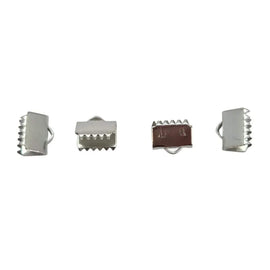 Stainless Steel Ribbon Crimp Ends 8.5mm (36 pcs)