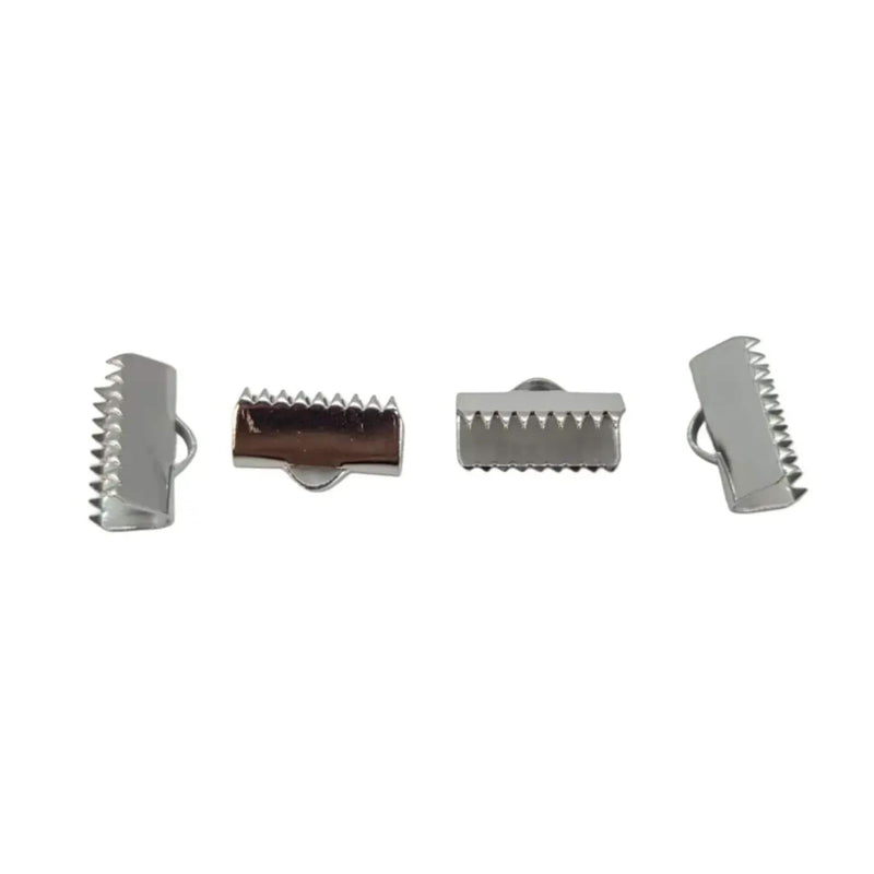 Stainless Steel Ribbon Crimp: 13mm, 36 pcs