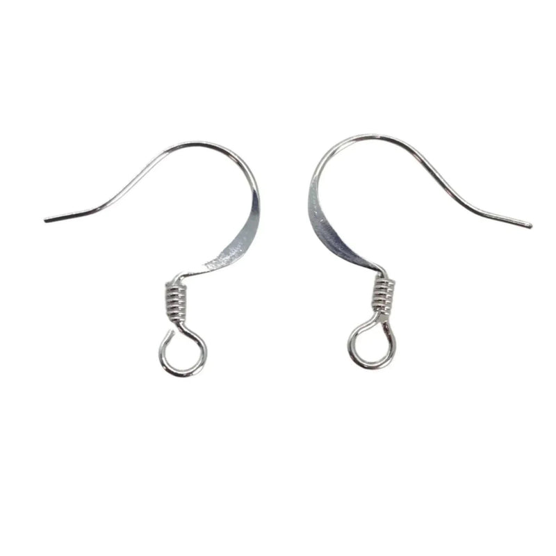16mm Silver Plated Fishhook Ear Wires: Nickel Free, 144 pcs. (72 pair)