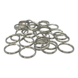 24mm Gold or Nickel Plated Split Rings: Key Chain Connectors, 25 pcs