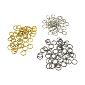 6mm Metal Split Rings: Gold, Nickel, or Black Oxide, 1000pcs