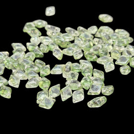 DiamonDuo Beads: Lumi Mint, 5x8mm 2 hole, glass (12 g, ~80 beads)