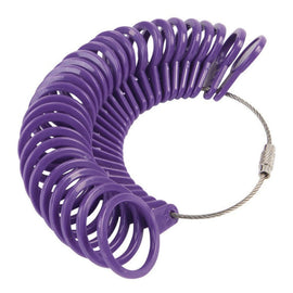 Plastic Finger Ring Sizer Set: US Sizes 1-13, ISO Sizes