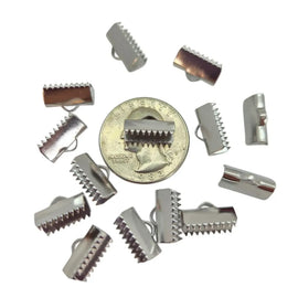 Stainless Steel Ribbon Crimp: 13mm, 36 pcs