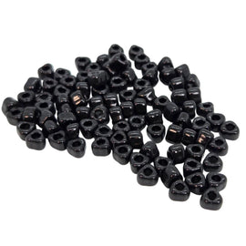 Miyuki #5 (4mm) Triangle Glass Seed Beads: Opaque Black, TR401, ~22g tube