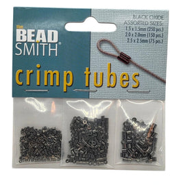 Black Oxide Crimp Tube Assortment: The Bead Smith, 475 pcs, TCBASSTB-R