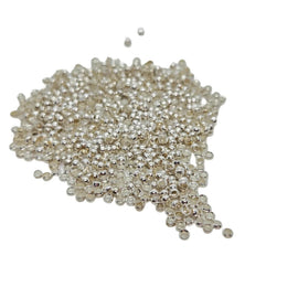 Silver Plated Crimp Beads, 1mm ID: Jewelry Making Supplies, 1/10 oz. (~170 Pieces)