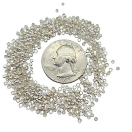 Silver Plated Crimp Beads: 1.5mm, 1mm ID, Jewelry Making Supplies, 1 oz (~1700 pcs)