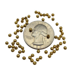 Gold Plated Brass Beads: 2.5mm Corrugated Round, 100 Pieces