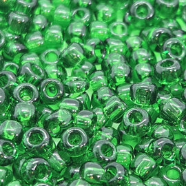 Emerald Green Glass Seed Beads: Matsuno Dyna-Mites, Size 8/0, 20g