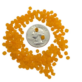 Matte Orange Glass Seed Beads: Size 6/0 Matsuno Dyna-Mites, 100g