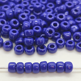 Opaque Navy Blue Seed Beads: Matsuno Dyna-Mites, Size 6/0, 20g