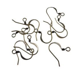 Antiqued Brass Plated Fishhook Ear Wires: 18mm, 48 pcs
