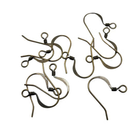 Antiqued Brass Plated Fishhook Ear Wires: 18mm, 144 pcs