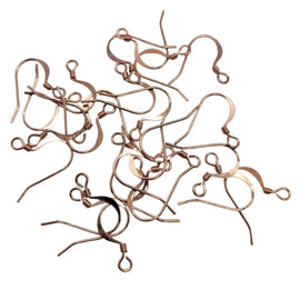Copper Plated Fishhook Ear Wires: 18mm, 48 pcs