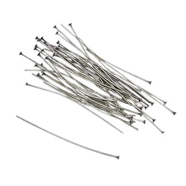 Antiqued Silver Headpins - 2 Inch 21 Gauge Flat Head Pins, 144 pcs.