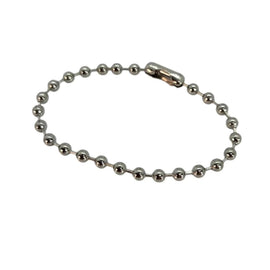 Silver Ball Chain Keychains, 5 Inch, 4mm Diameter, 50 Pack
