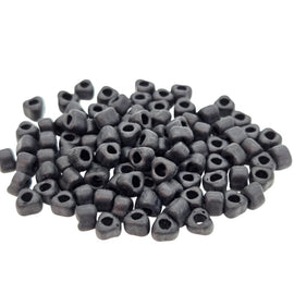 Miyuki #5 (4mm) Triangle Glass Seed Beads: Matte Black, TR401F, ~22g tube