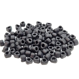 Miyuki #5 (4mm) Triangle Glass Seed Beads: Matte Black, TR401F, ~22g tube