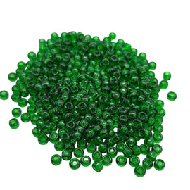 Emerald Green Glass Seed Beads: Matsuno Dyna-Mites, Size 8/0, 20g