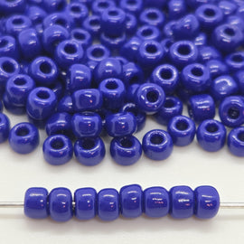 Opaque Navy Blue Glass Seed Beads: Matsuno Dyna-Mites, Size 6/0, 100g