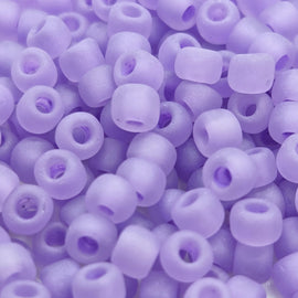 Translucent Matte Lilac Glass Seed beads: Matsuno Dyna-Mites, Size 6/0, 20g