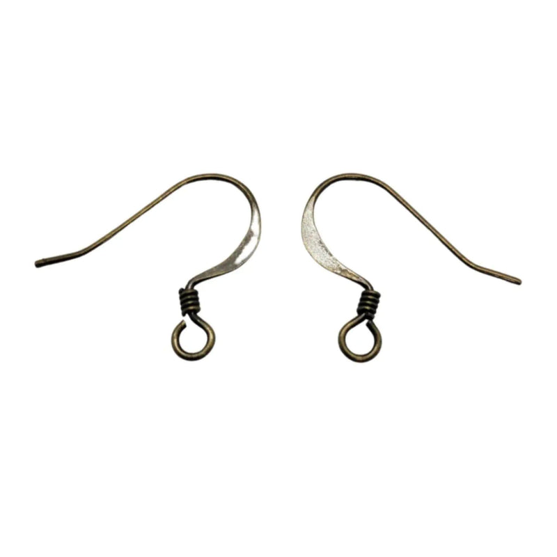 Antiqued Brass Plated Fishhook Ear Wires: 18mm, 48 pcs