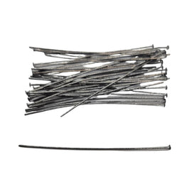 Black Oxide Headpins - 2 Inch 21 Gauge Flat Head Pins, 48 pcs.