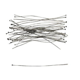 Antiqued Silver Headpins - 3 Inch 21 Gauge Flat Head Pins, 144 pcs.