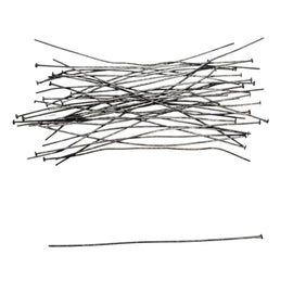 Black Oxide Headpins - 3 Inch 21 Gauge Flat Head Pins, 144 pcs.